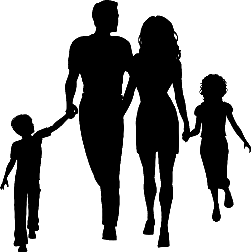 Walking Family PNG Transparent Picture