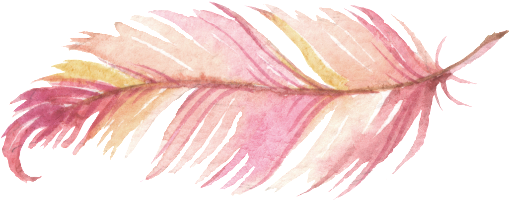 Watercolor Feather PNG Image