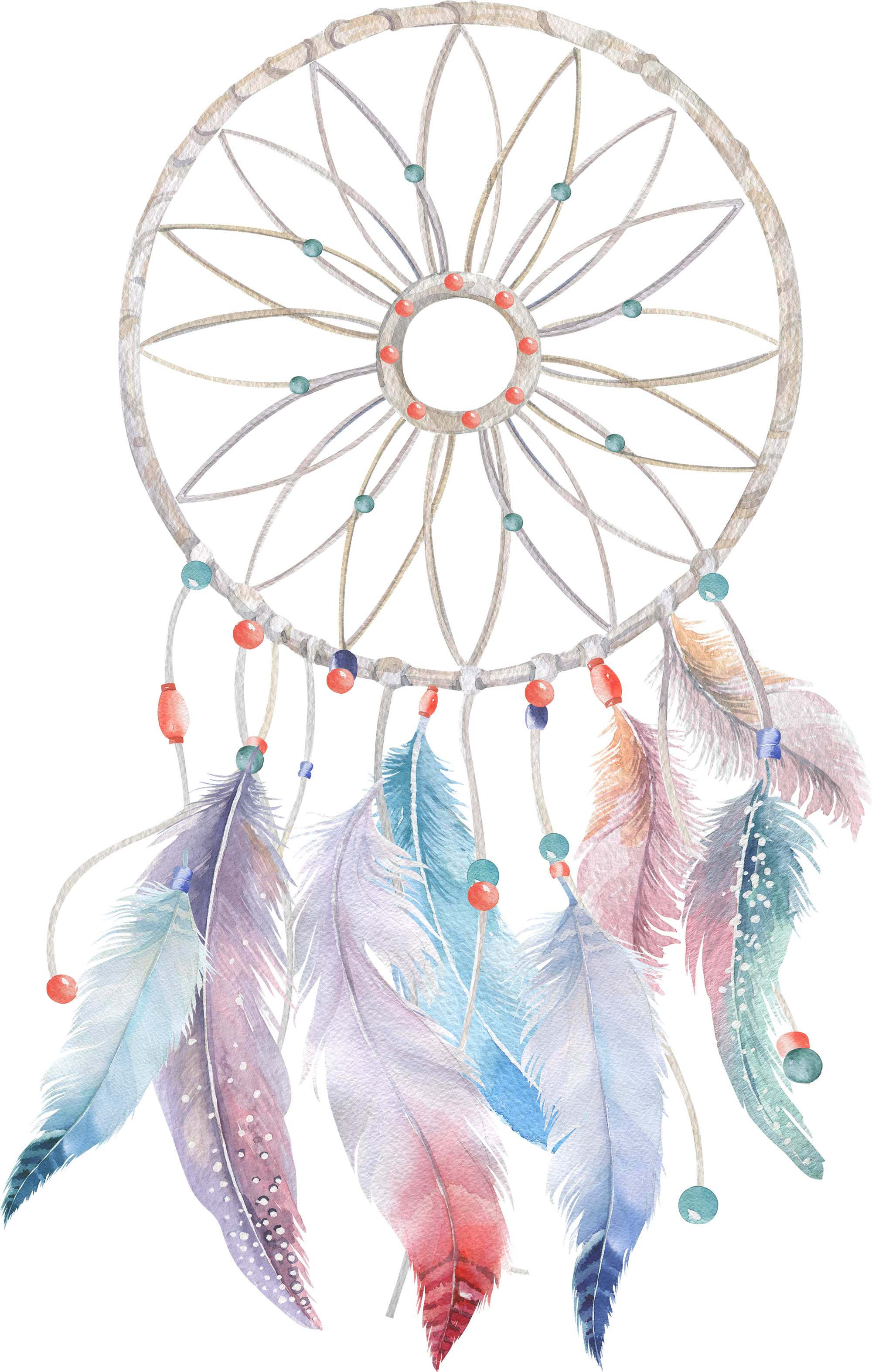 Watercolor Feather PNG Foto
