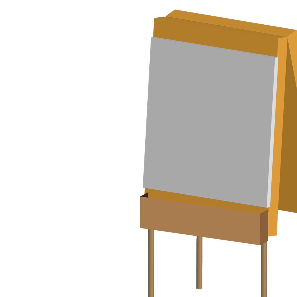 White Board Easel PNG File