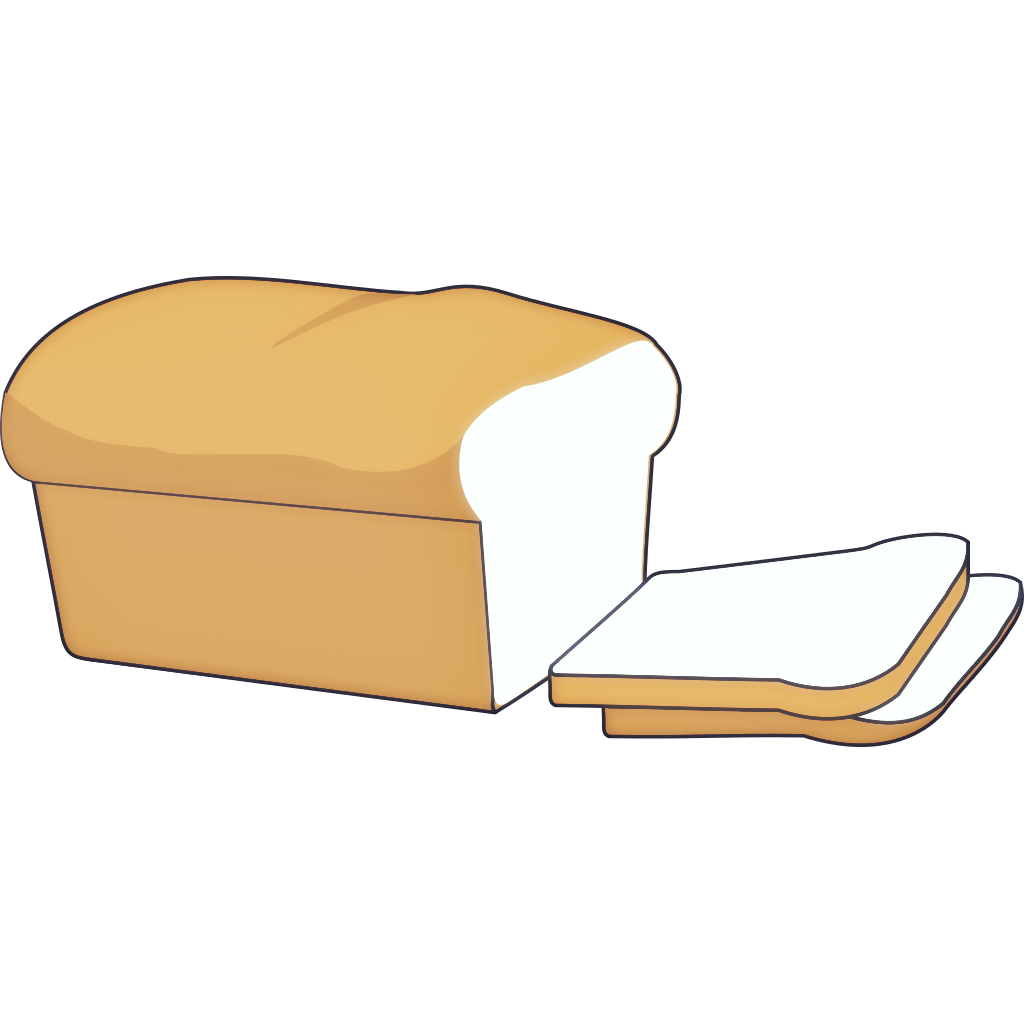 Pão branco vector PNG fotos
