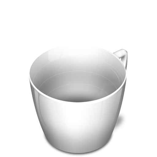 White Empty Cup PNG File