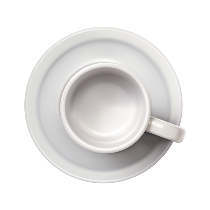 White Empty Cup PNG Transparent Image