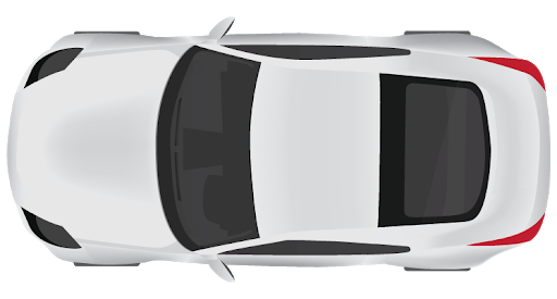 White Ferrari top view Transparent PNG