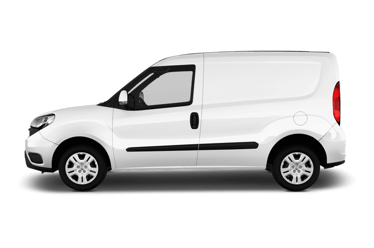 White Fiat Doblo Van Side View Transparent PNG