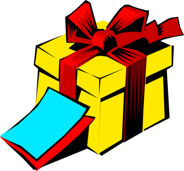 Vector de regalo de cumpleaños amarillo PNG transparente