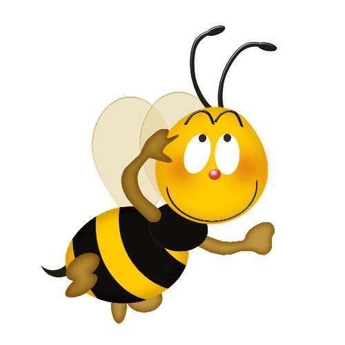 Yellow Honey Bee Vector PNG Image