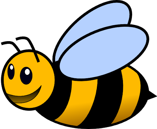 Yellow Honey Bee Vector PNG Pic
