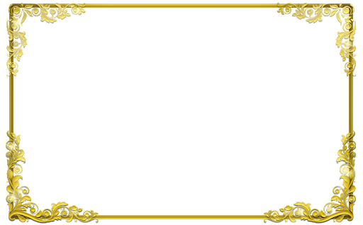 Abstract Gold Frame Transparent Background
