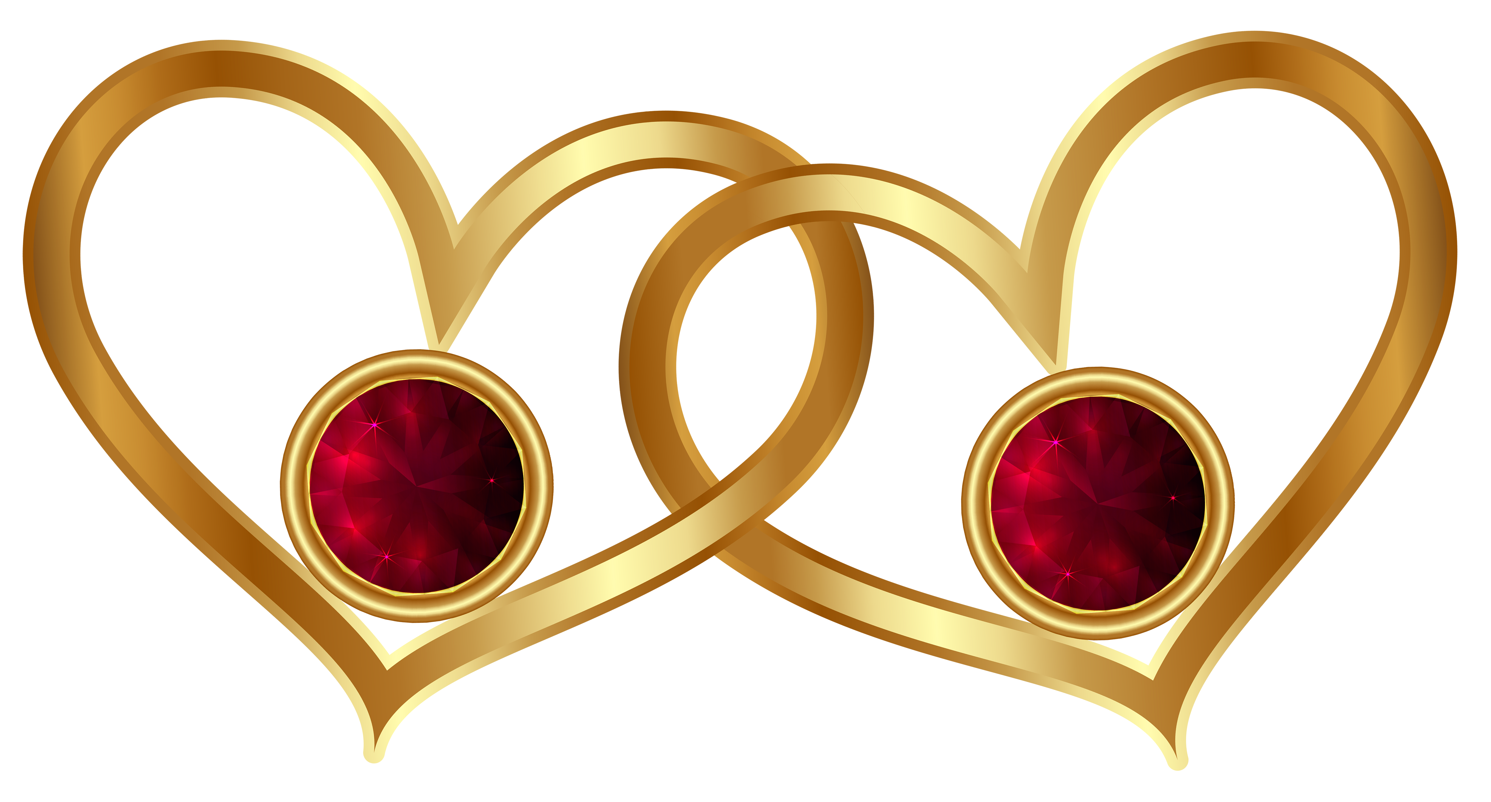 Abstract Gold Heart PNG Transparent Image