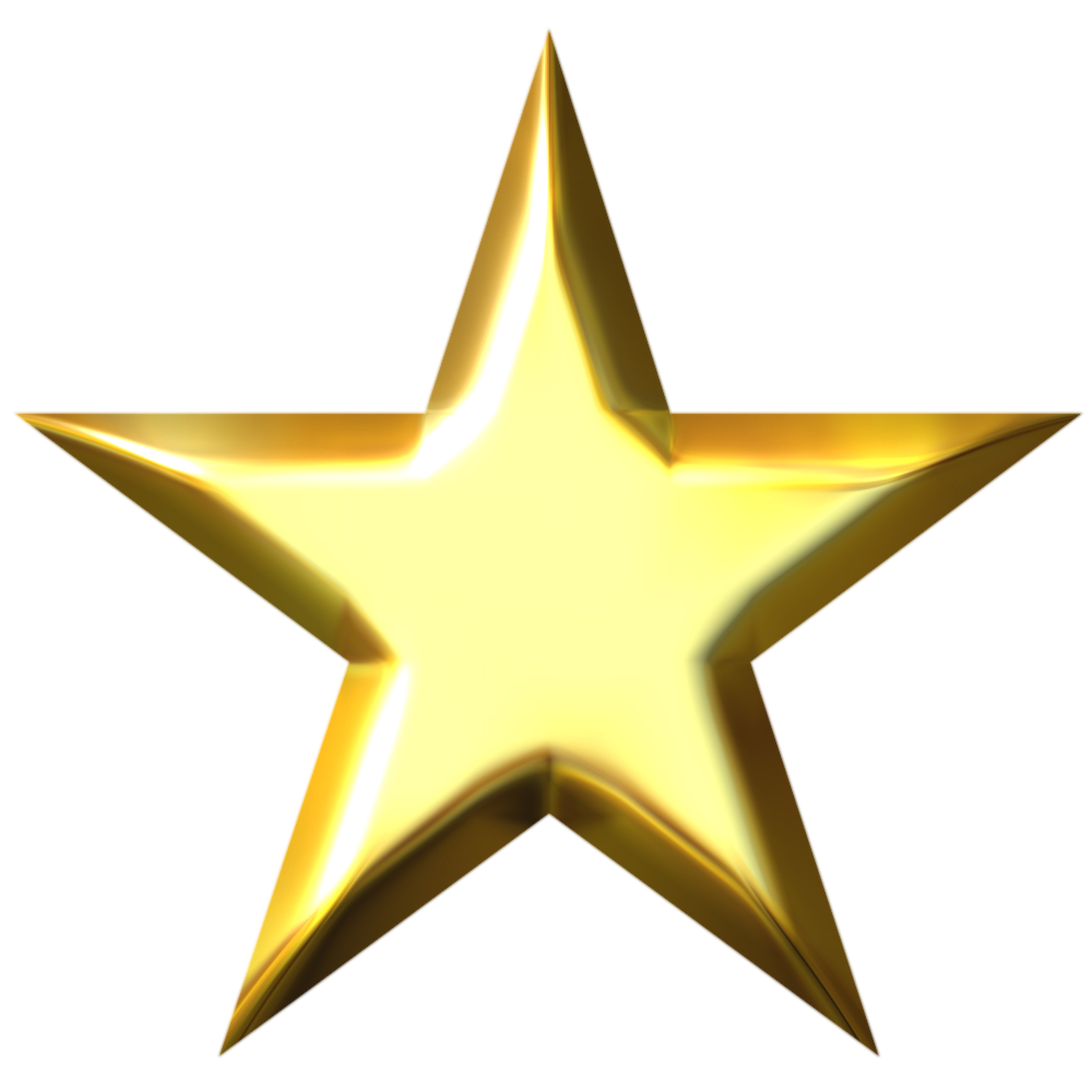 Abstract Gold Star PNG Transparent Image
