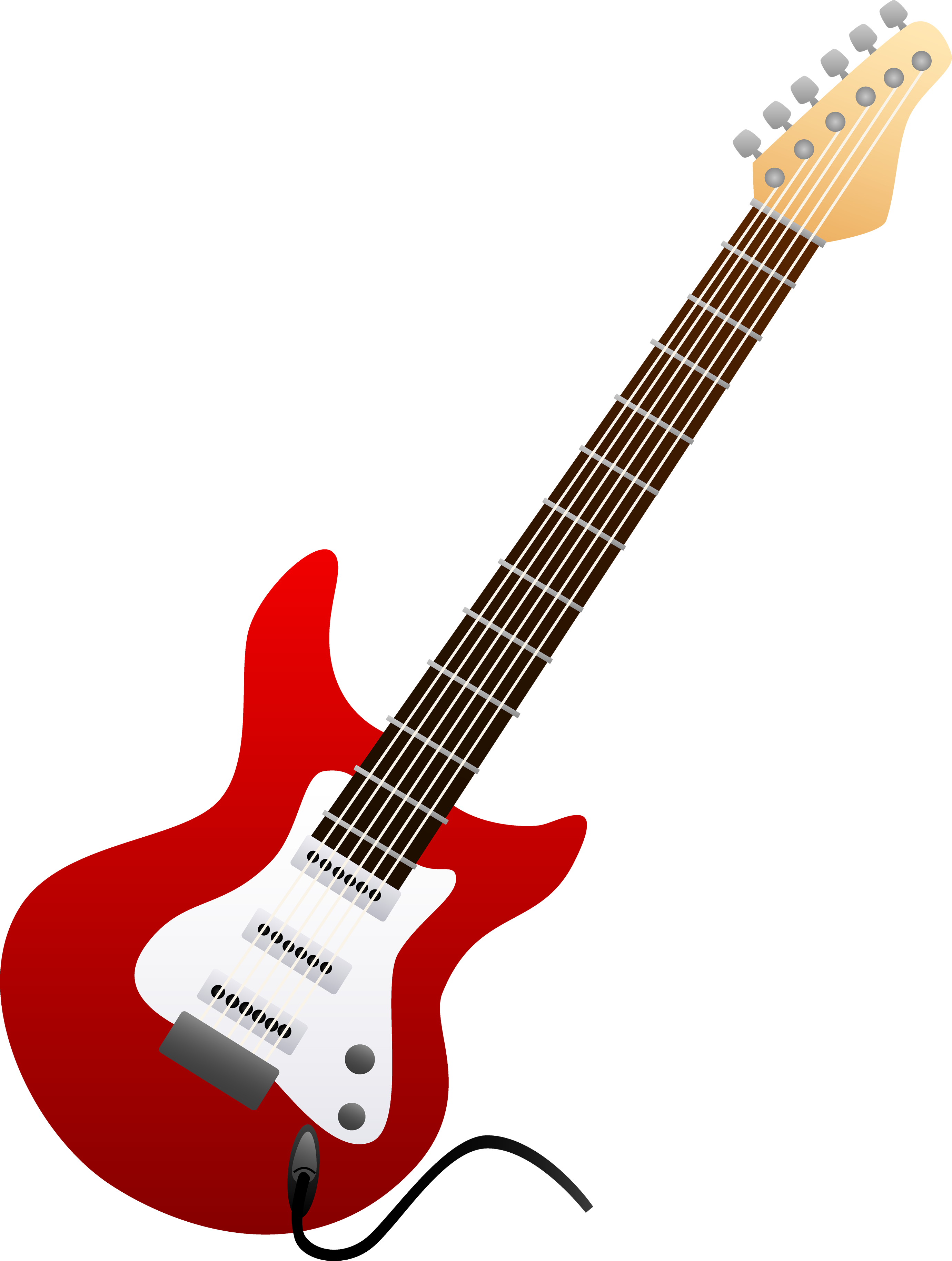 Акустическая красная гитара PNG Clipart