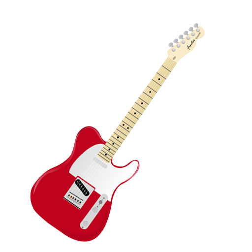 Акустическая красная гитара PNG Image