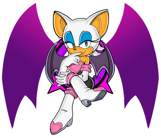 Anime Sonic X Rouge The Bat PNG Image