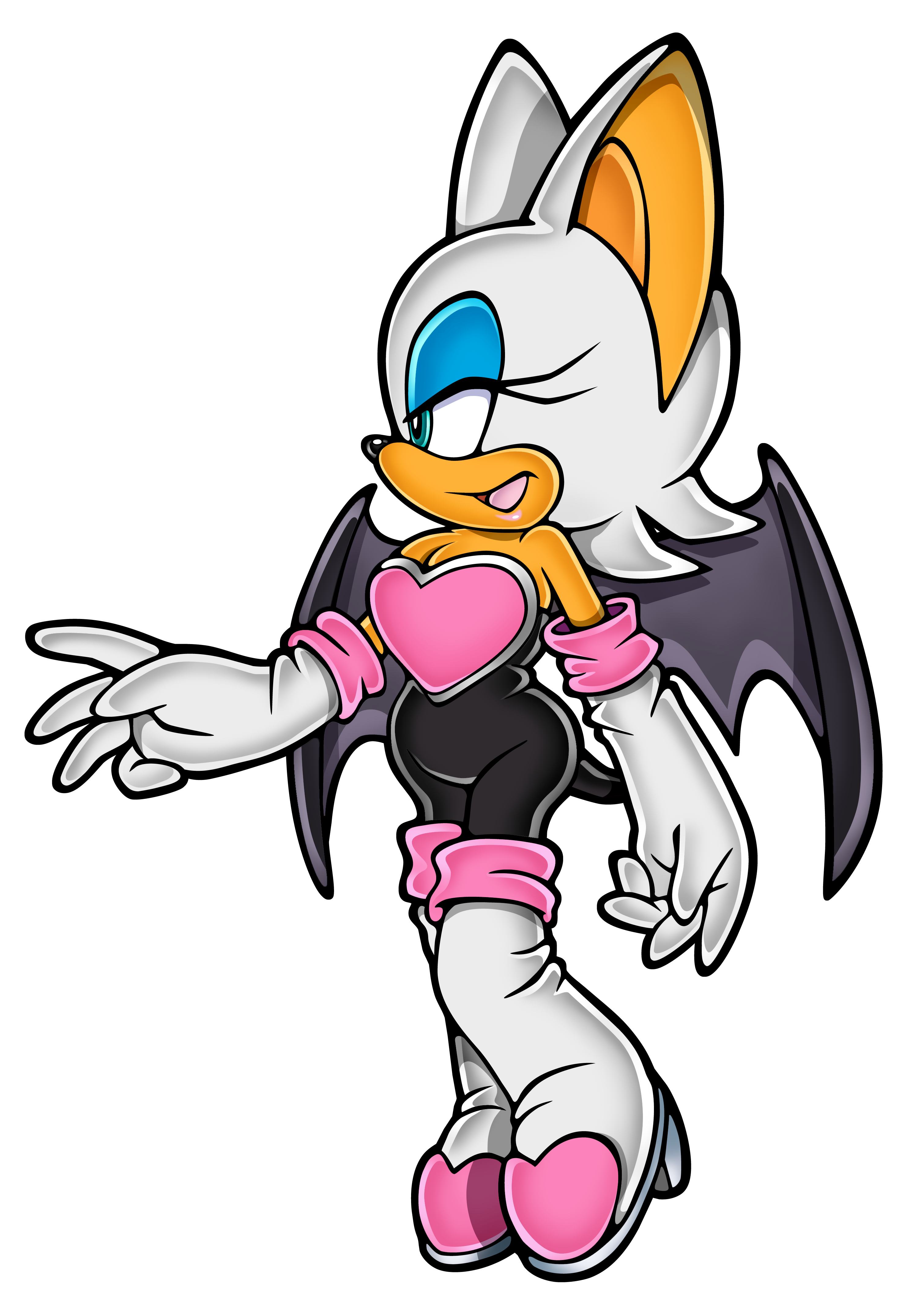 Anime Sonic X Rouge el fondo transparente de murciélago