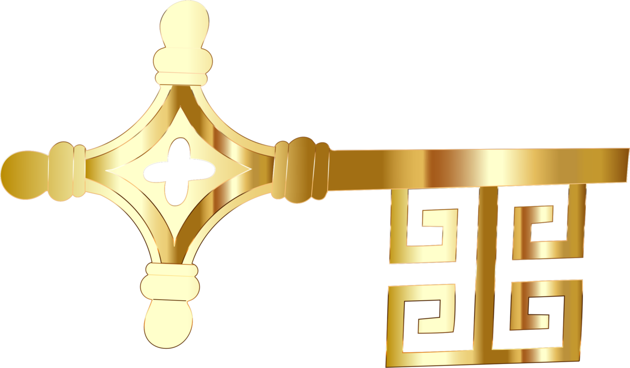 Antika Altın Anahtar PNG HD