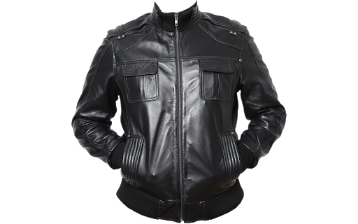 Biker Leather Jacket Transparent Background