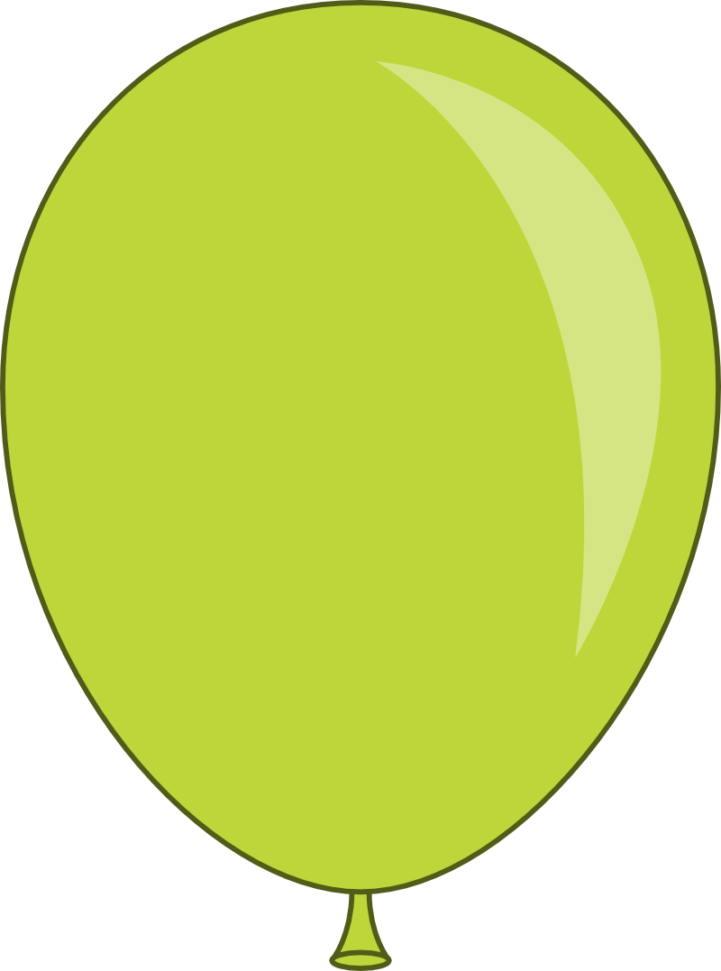 День рождения зеленый шар PNG файл