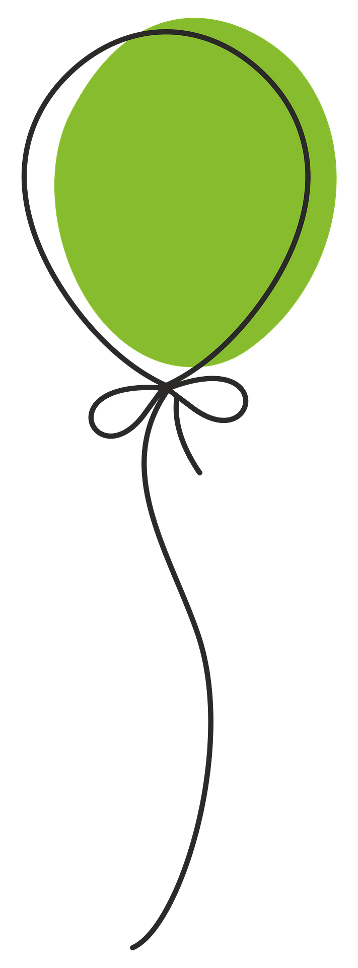 Birthday Green Balloon PNG Image