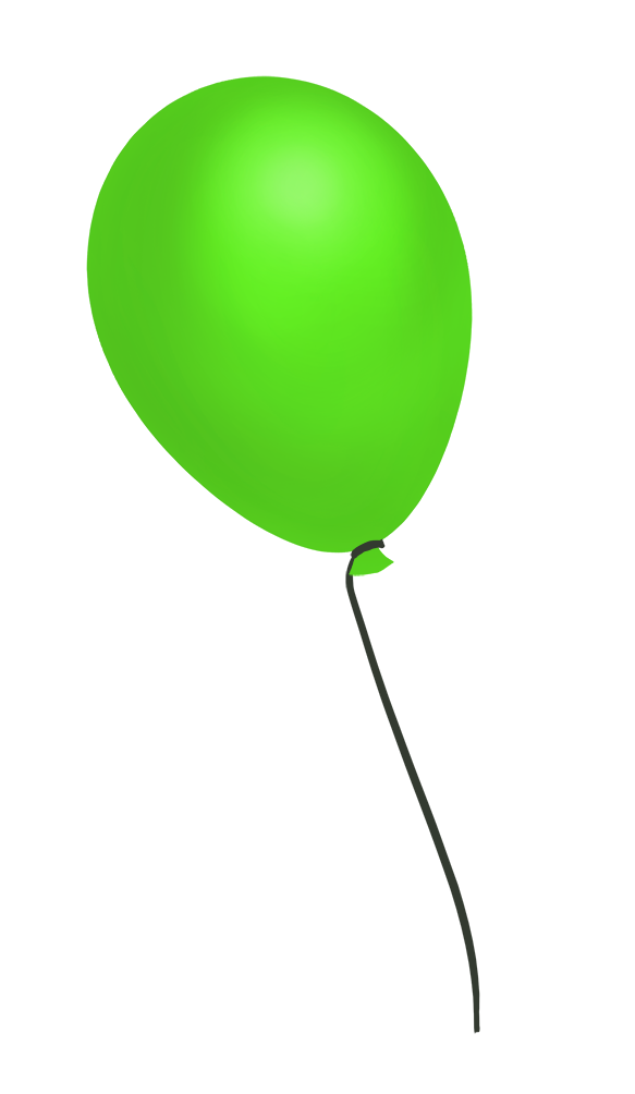 Verjaardag groene ballon PNG Fotos