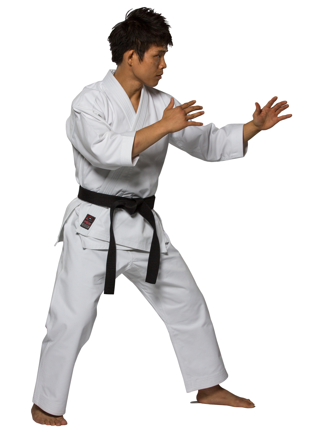 Black Belt Karate Male Fighter Transparent Background