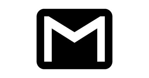 Black Google Mail PNG Clipart