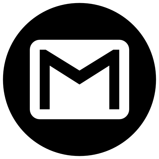 Siyah gmail PNG Imaj