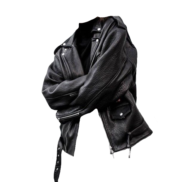 Black Leather Jacket PNG Clipart