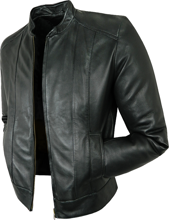 Черная кожаная куртка PNG фото