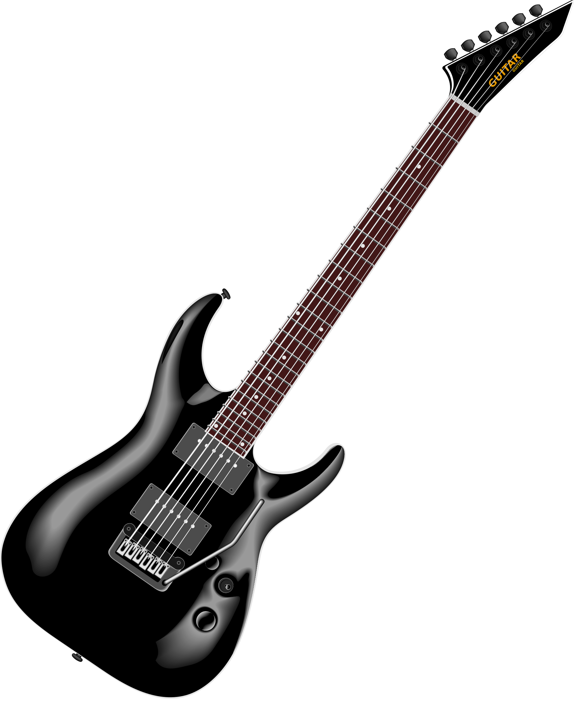 Black Rock Гитара PNG Image
