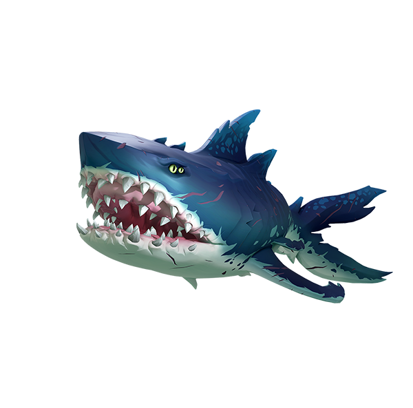 Blue Megalodon Shark PNG HD