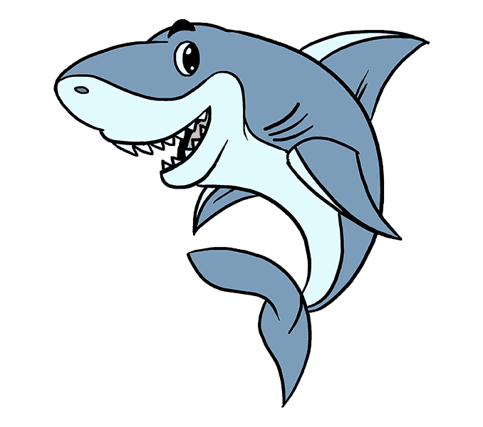 Blue Megalodon Shark PNG Transparent Image
