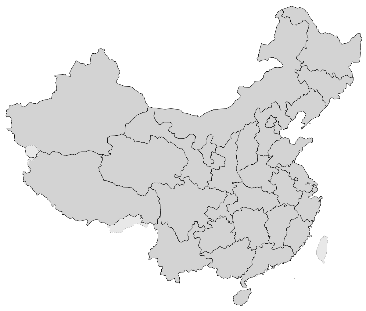 중국 지도 고화질
