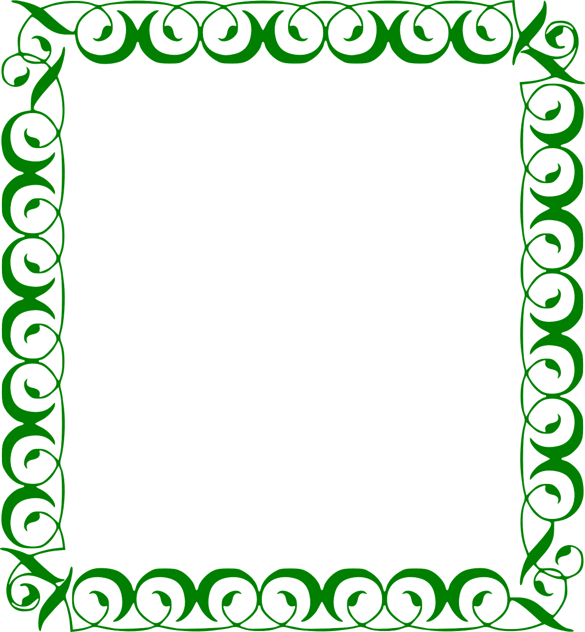 Border Green Frame PNG Transparent Image