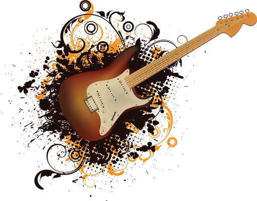 Brown Guitar PNG Transparent Image