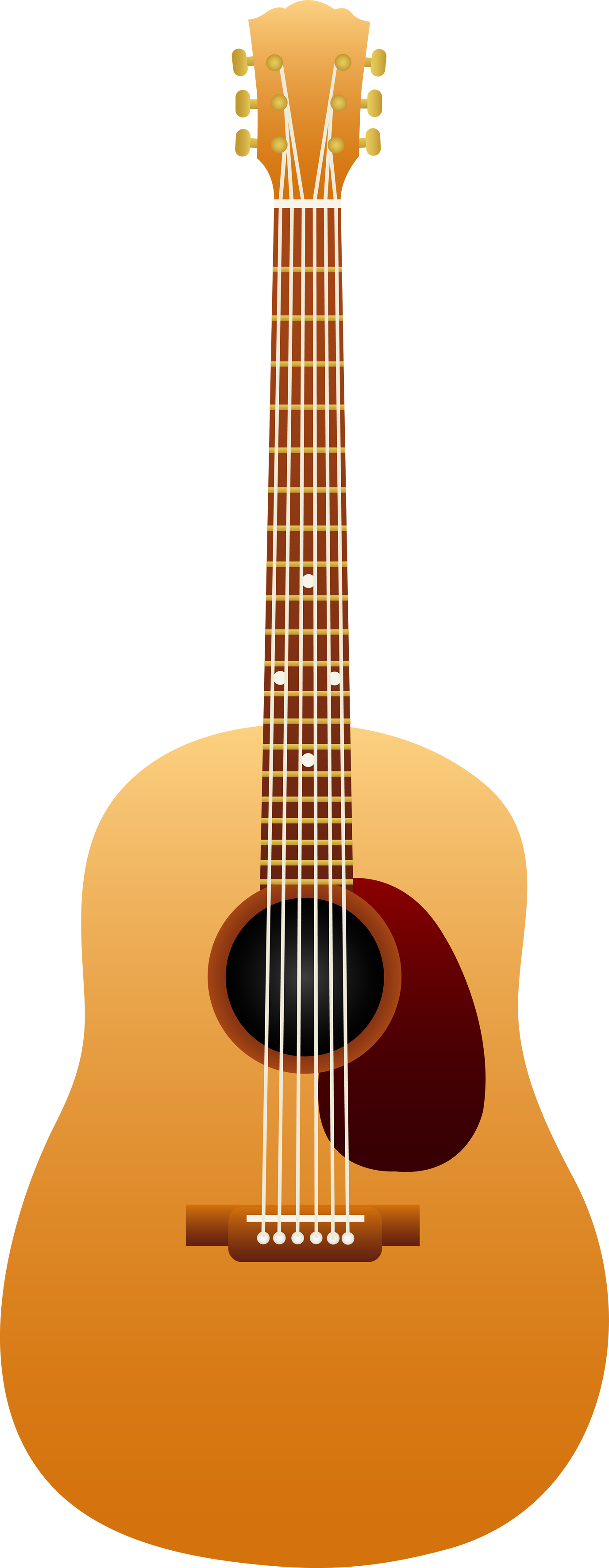 Brown Guitar Transparent Background