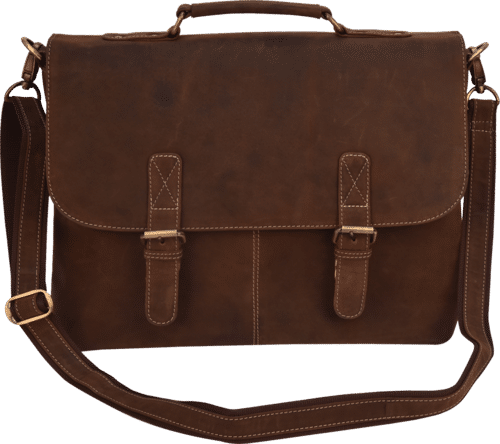 Brown Leather Briefcase PNG Image