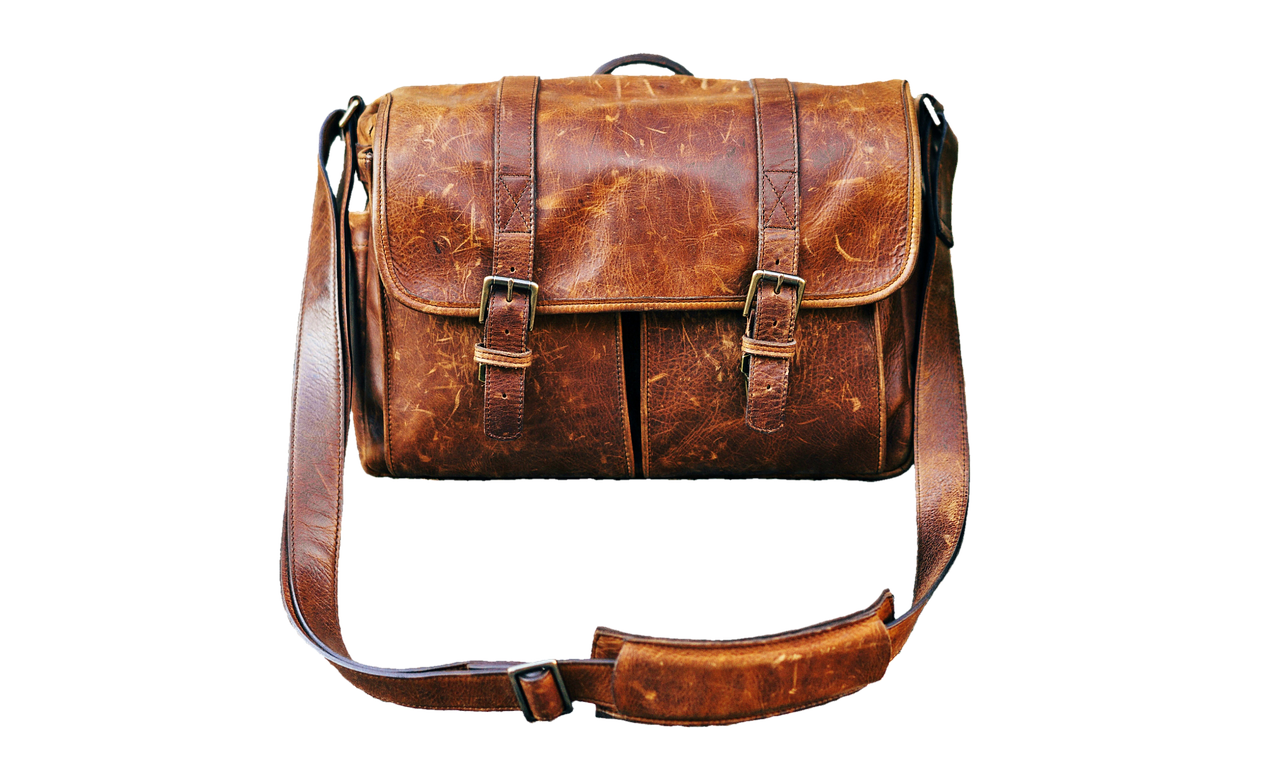 Brown Leather Briefcase PNG Transparent Image