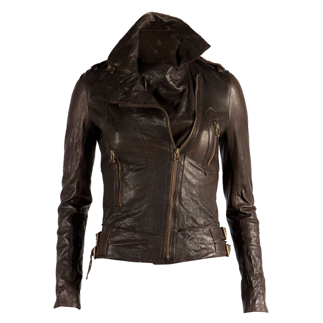 Brown Leather Jacket PNG Clipart