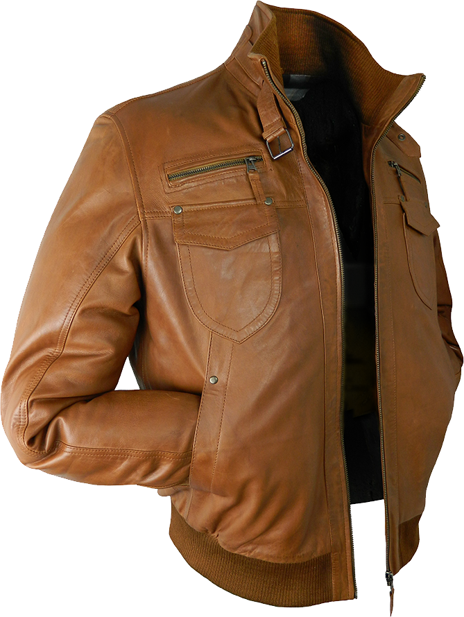 Brown Leather Jacket PNG Photos