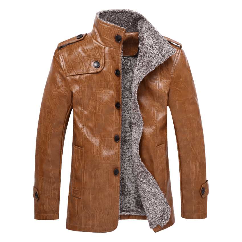 Brown Leather Jacket PNG Transparent Image
