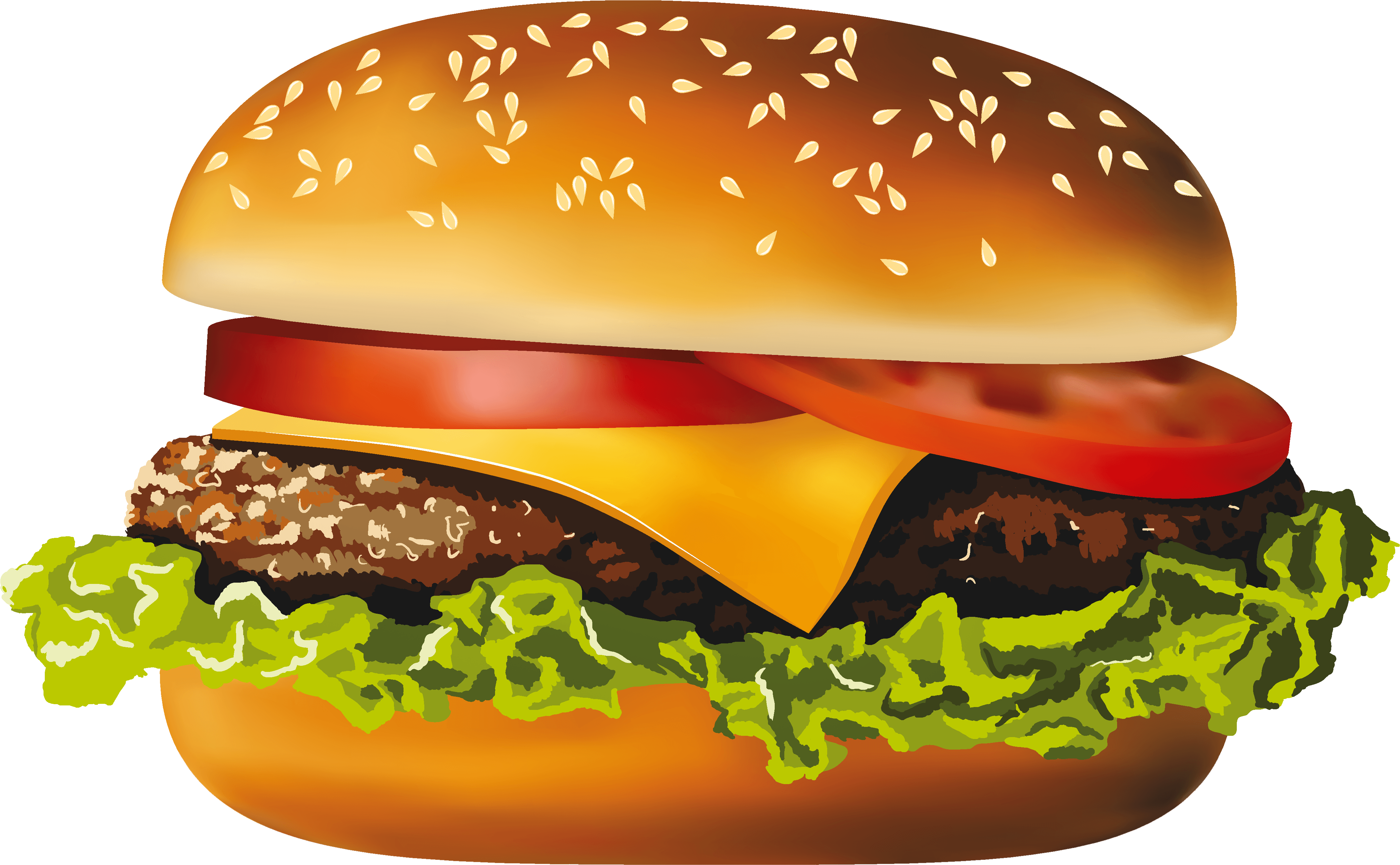Hamburger junk food PNG Beeld