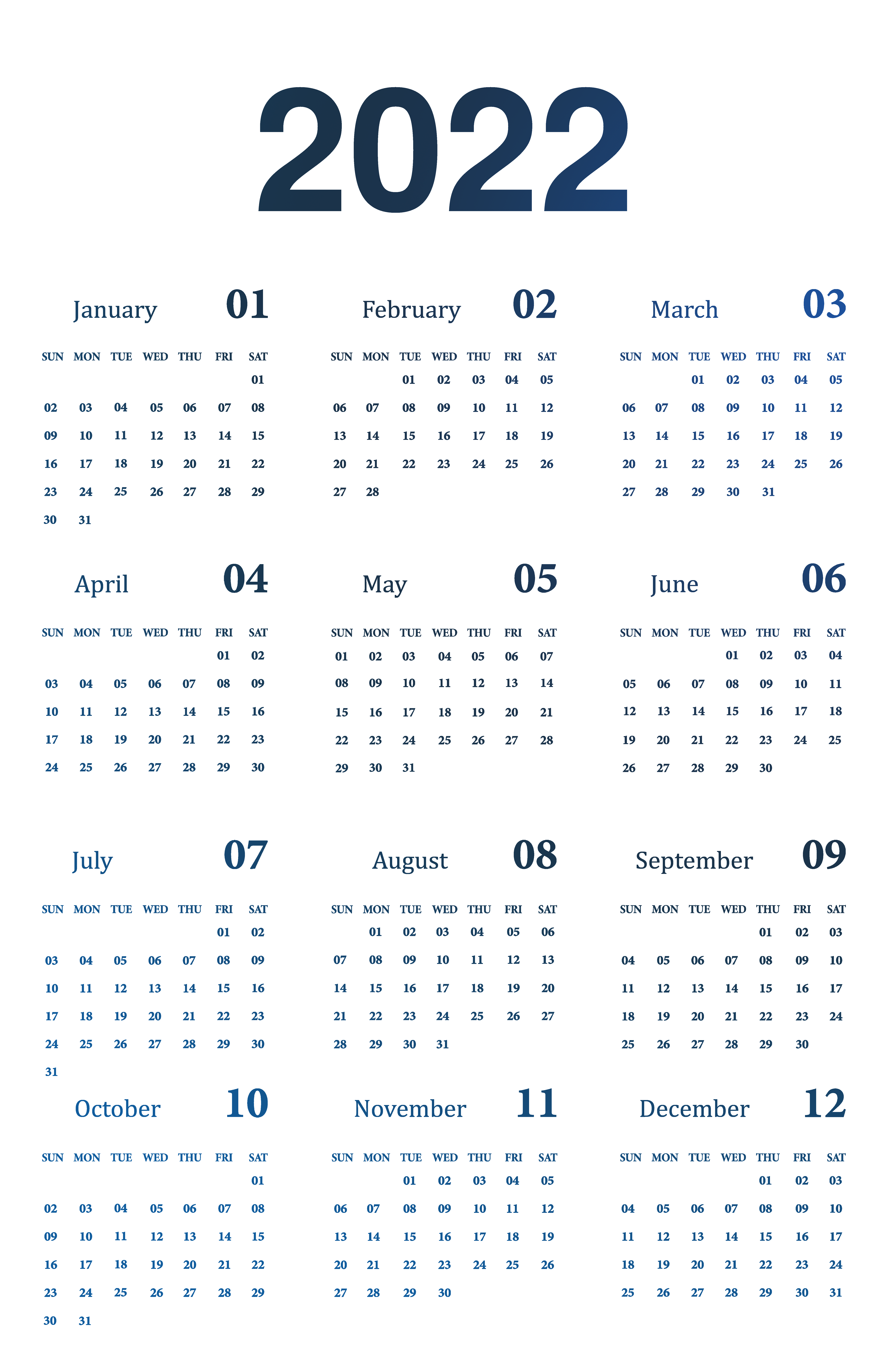 Kalender 2022 PNG-Foto