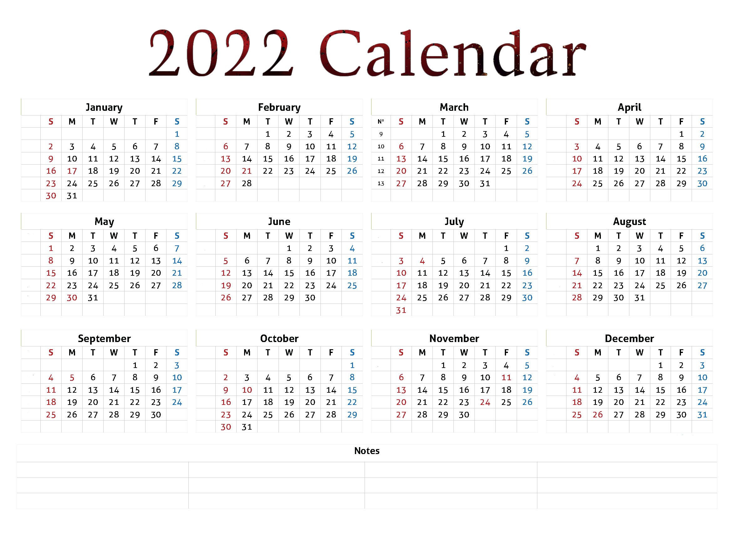 Kalender 2022 Transparenter Hintergrund