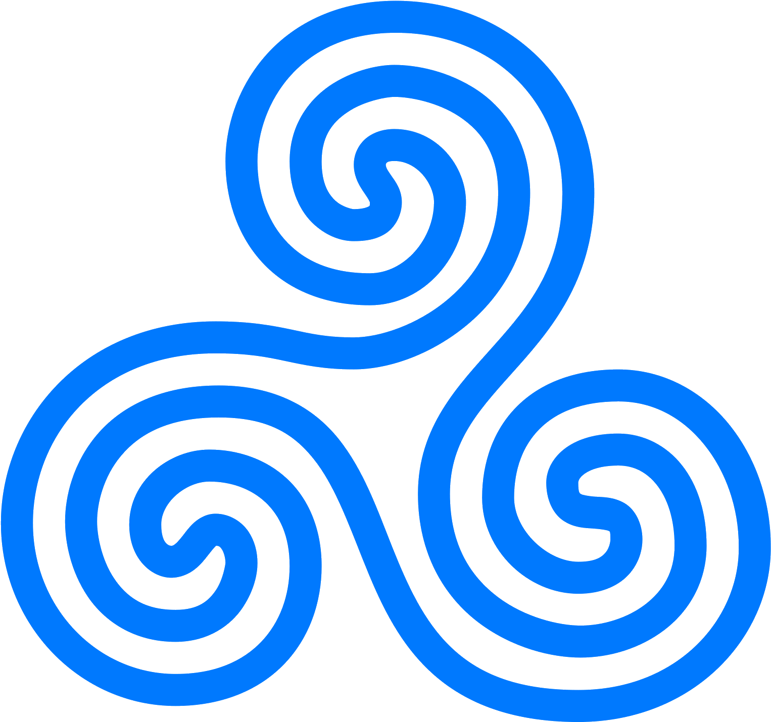 Celtic Triple Spiral PNG-Bild