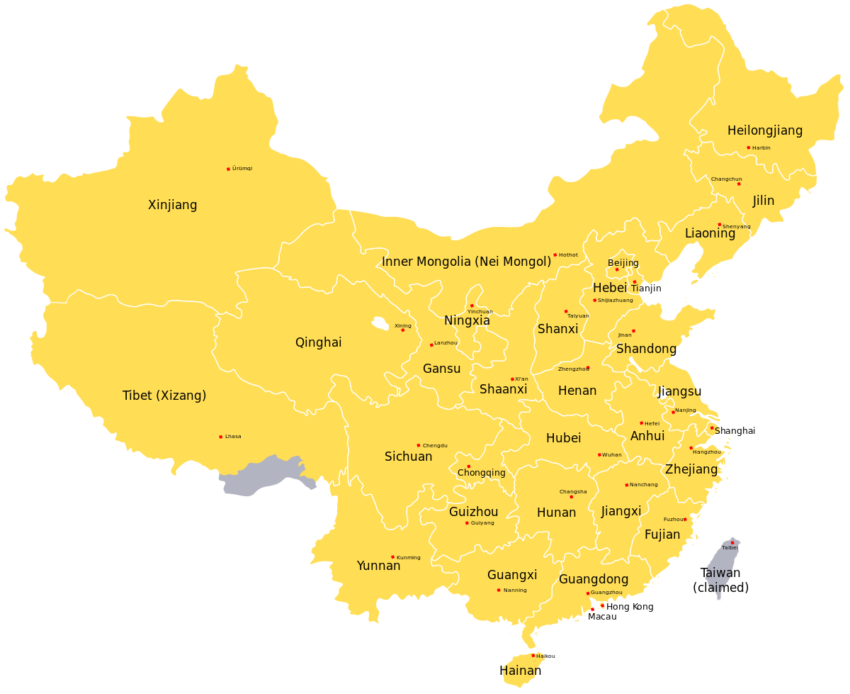خريطة الصين خلفية شفافة