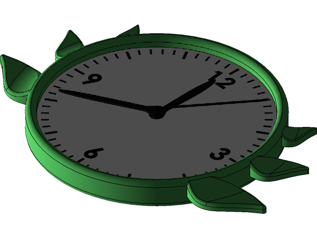 Círculo Verde Relógio De Parede PNG Arquivo