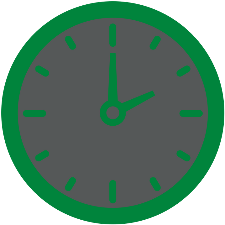 Círculo verde relógio de parede PNG fotos
