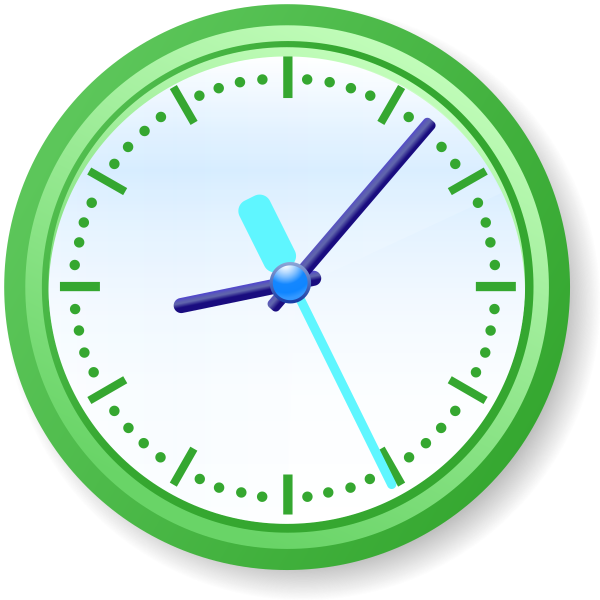 دائرة ساعة الحائط الأخضر PNG صورة شفافة