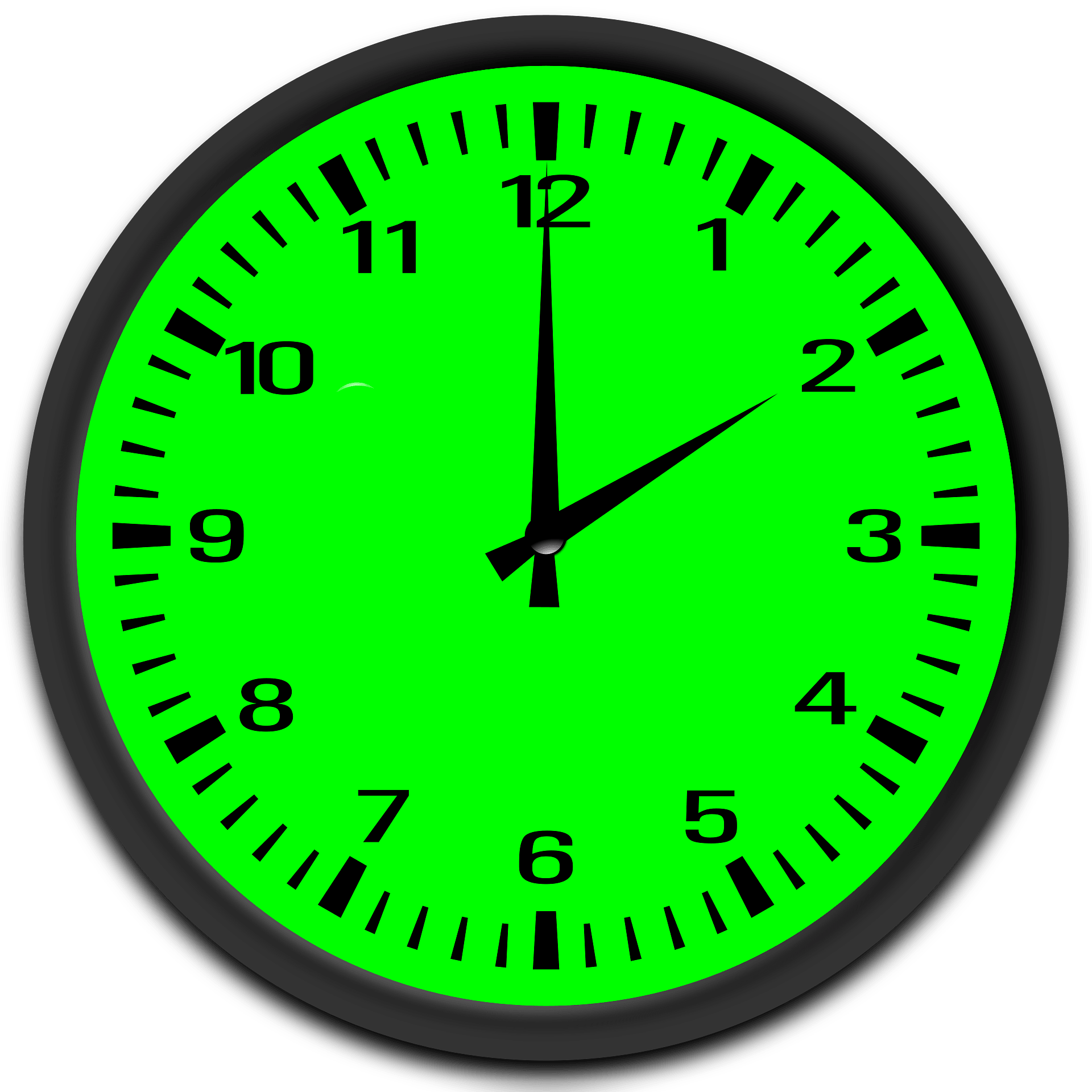 كلاسيكي الأخضر الحائط ساعة PNG قصاصات فنية